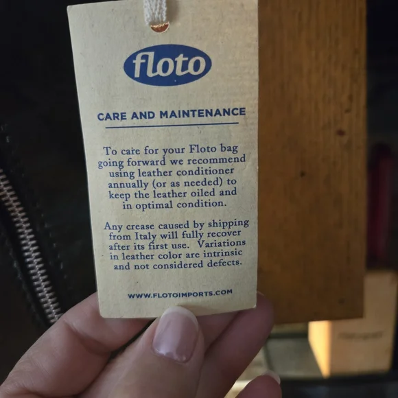 Floto Black Leather Tavoli Style NWT - Picture 8 of 11